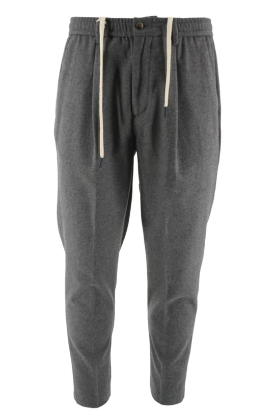 BYAND RELAXED GREY WOOL PANT