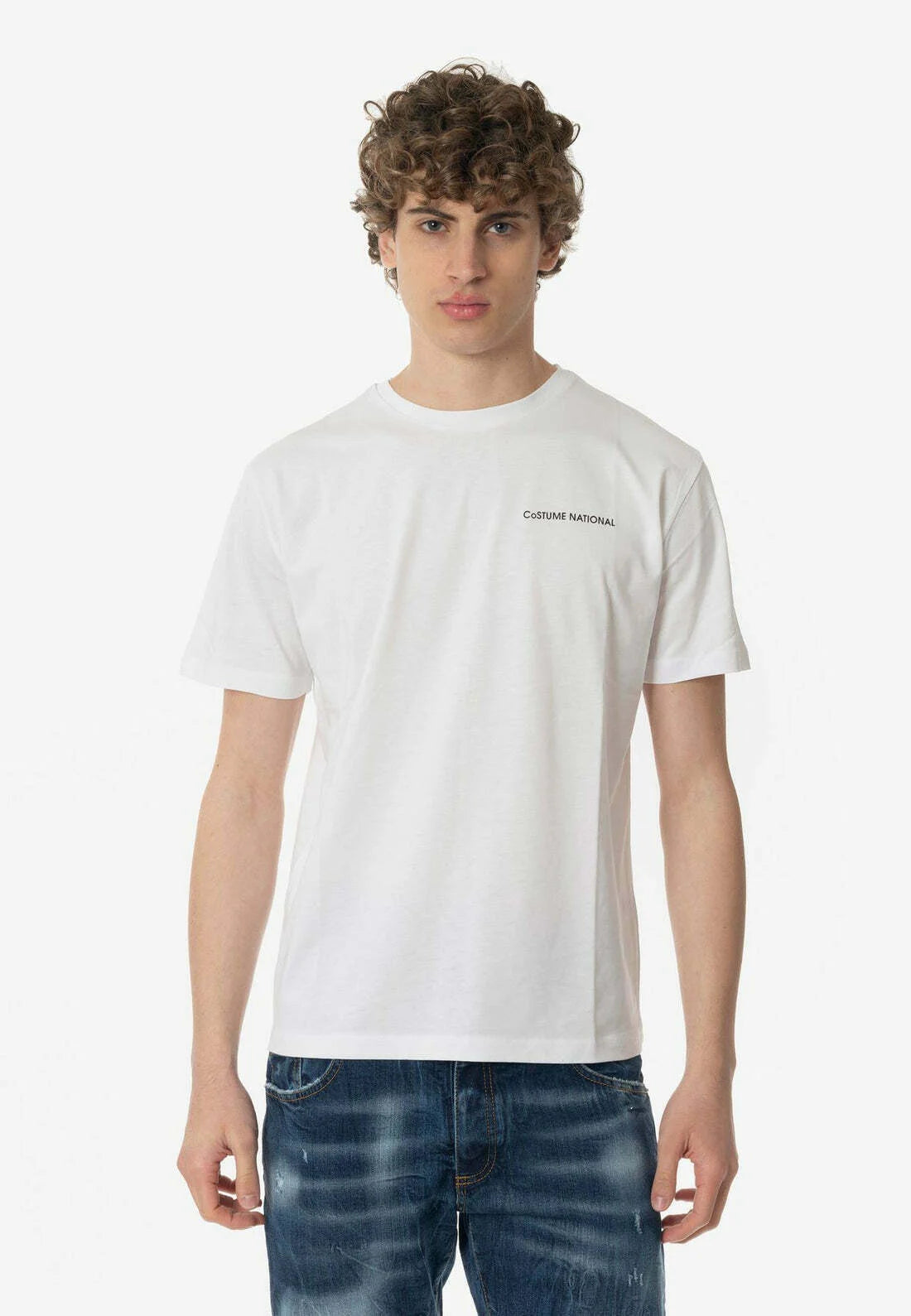 COSTUME NATIONAL WHITE LOGO TEE