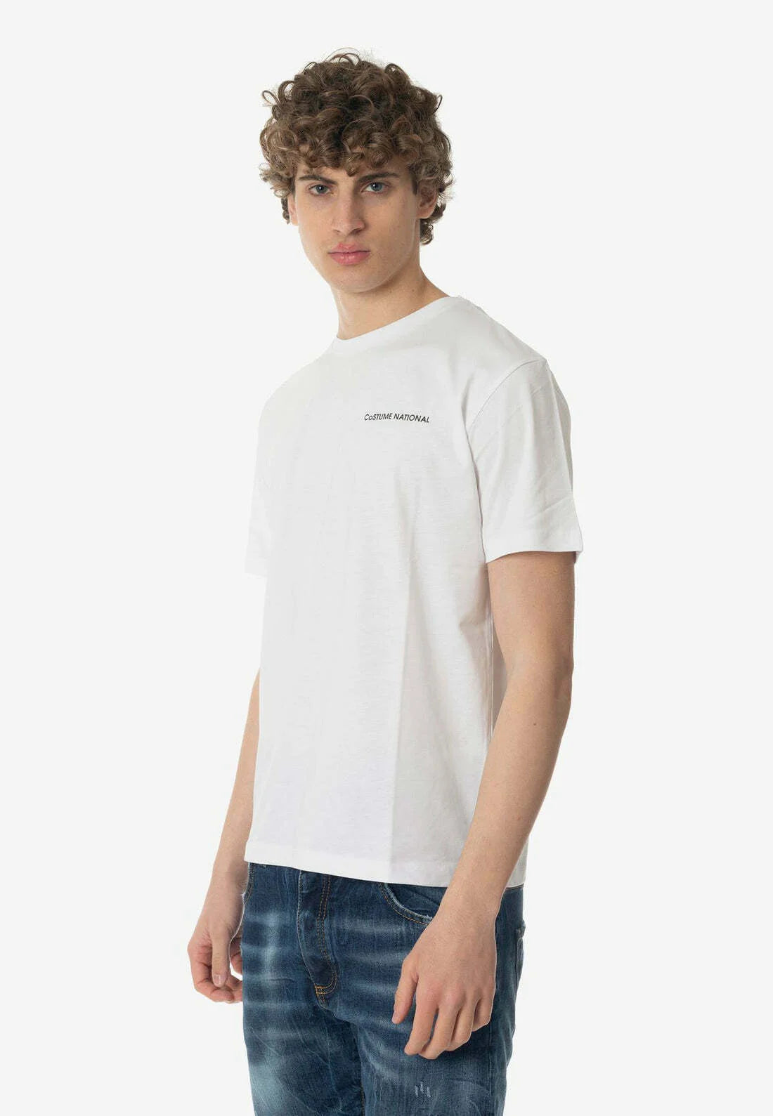 COSTUME NATIONAL WHITE LOGO TEE