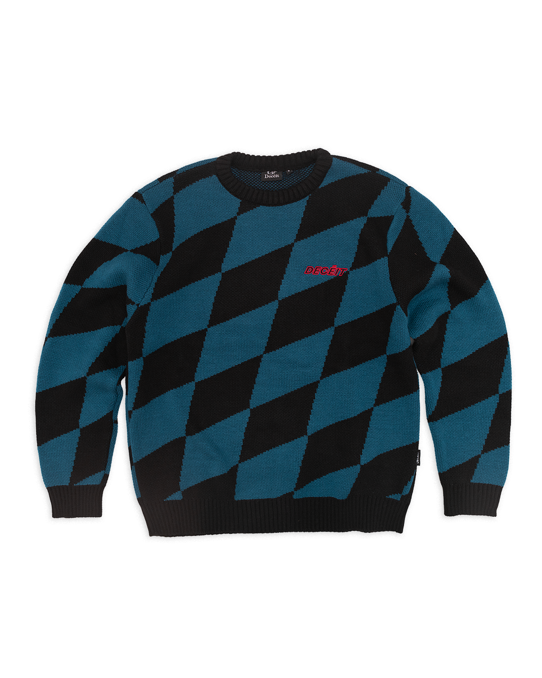 CREW NECK RACE FLAG KNIT