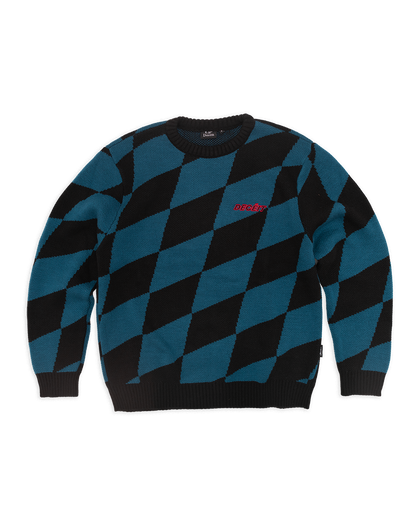 CREW NECK RACE FLAG KNIT