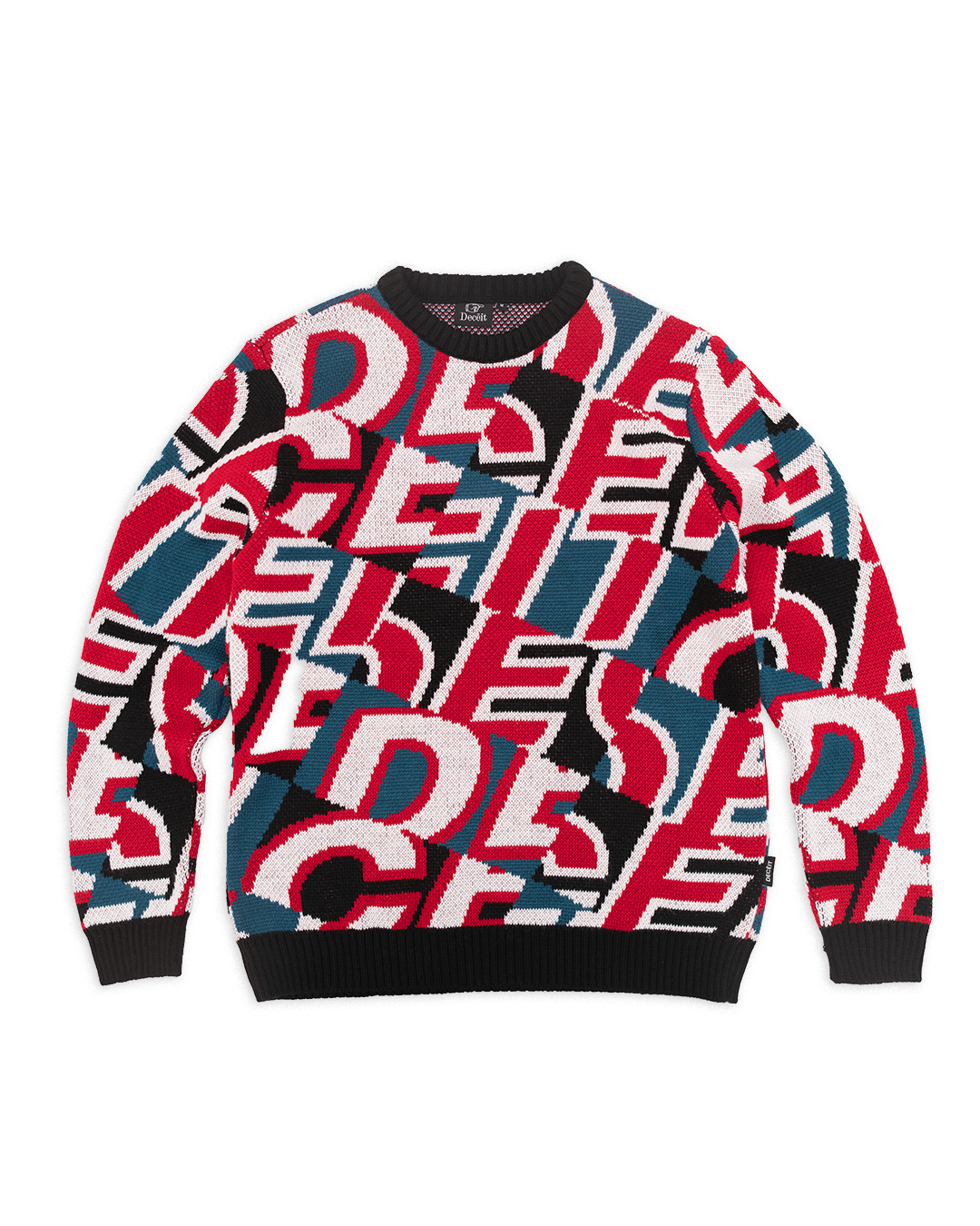 CREW NECK MULTICOLOR LOGO PULL