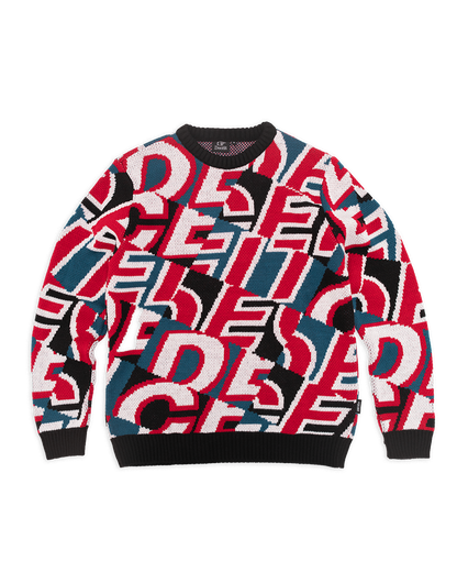 CREW NECK MULTICOLOR LOGO PULL