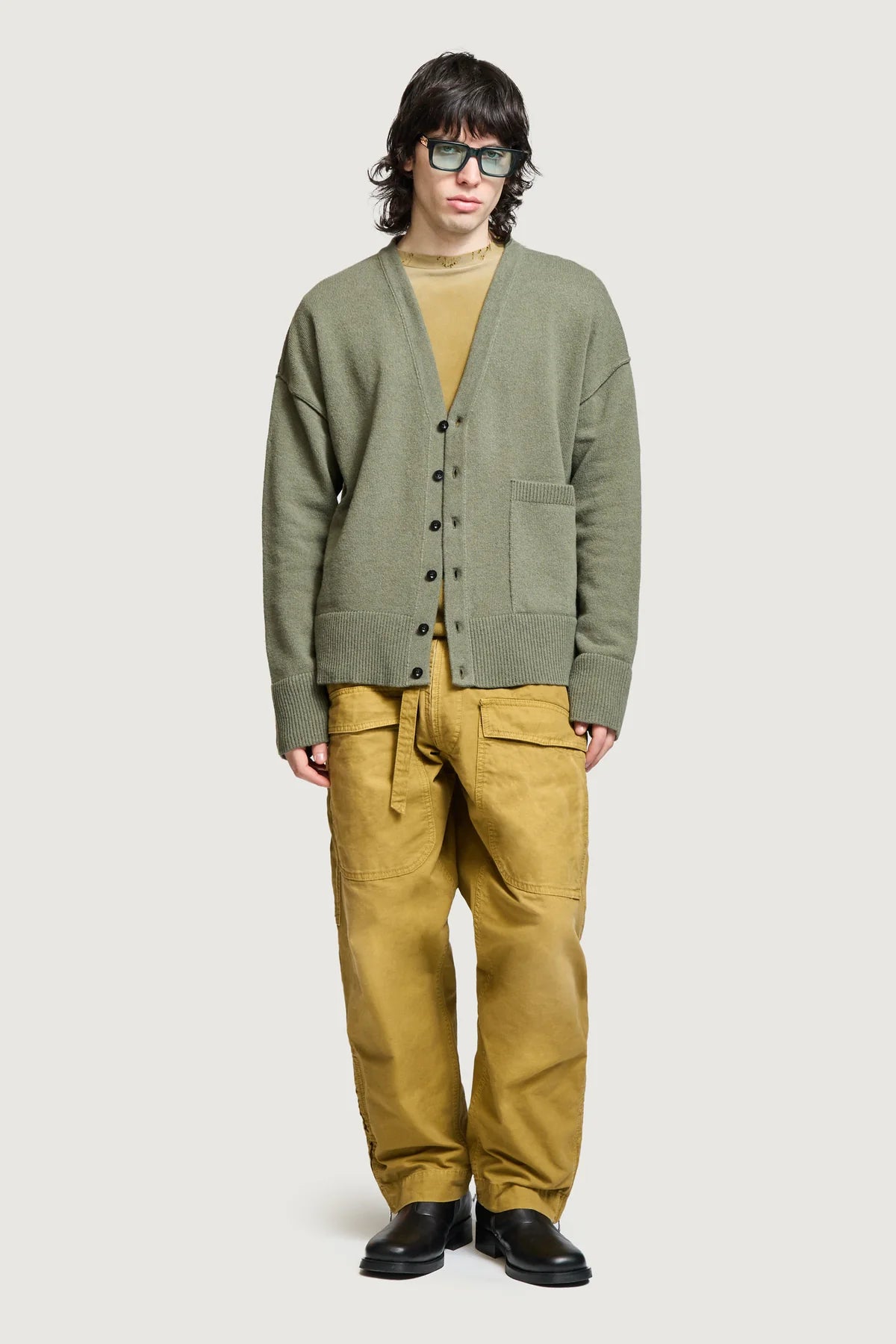 DANILO PAURA GREEN CARDIGAN