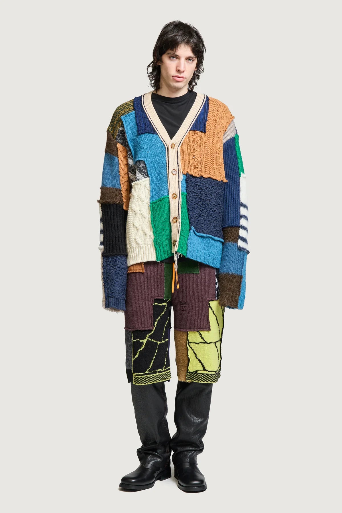 DANILO PAURA MULTIPATCH CARDIGAN