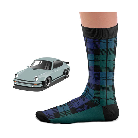 SOCK AFFAIR GREEN TARTAN